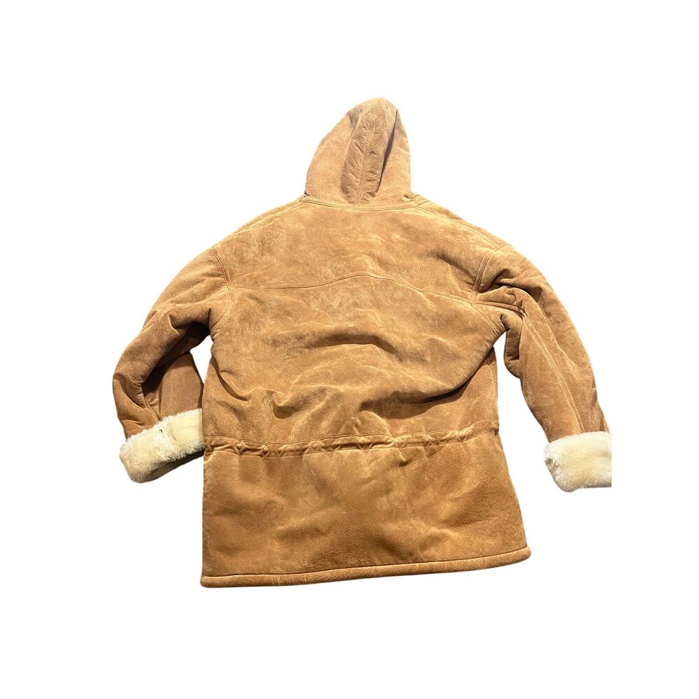 Vintage Gallery Genuine Leather‎ Faux Fur Lined Jacket Size Large Y2K Womens - Picture 6 of 12
